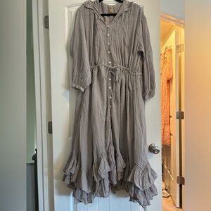 Free People Sea La Vie Midi Dress xs